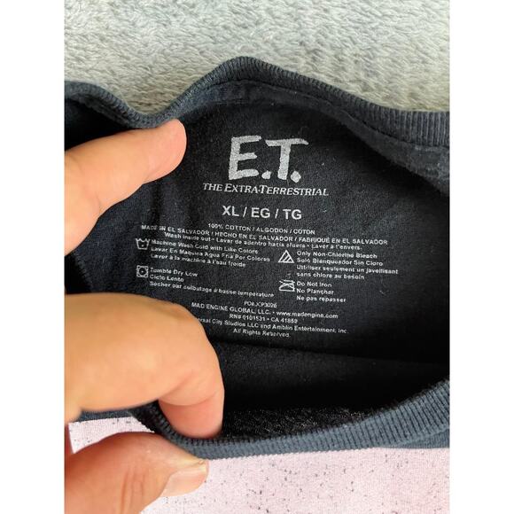 E.T. The Extra-Terrestrial Phone Home T-Shirt XL Black Movie Licensed Cotton - Picture 3 of 9
